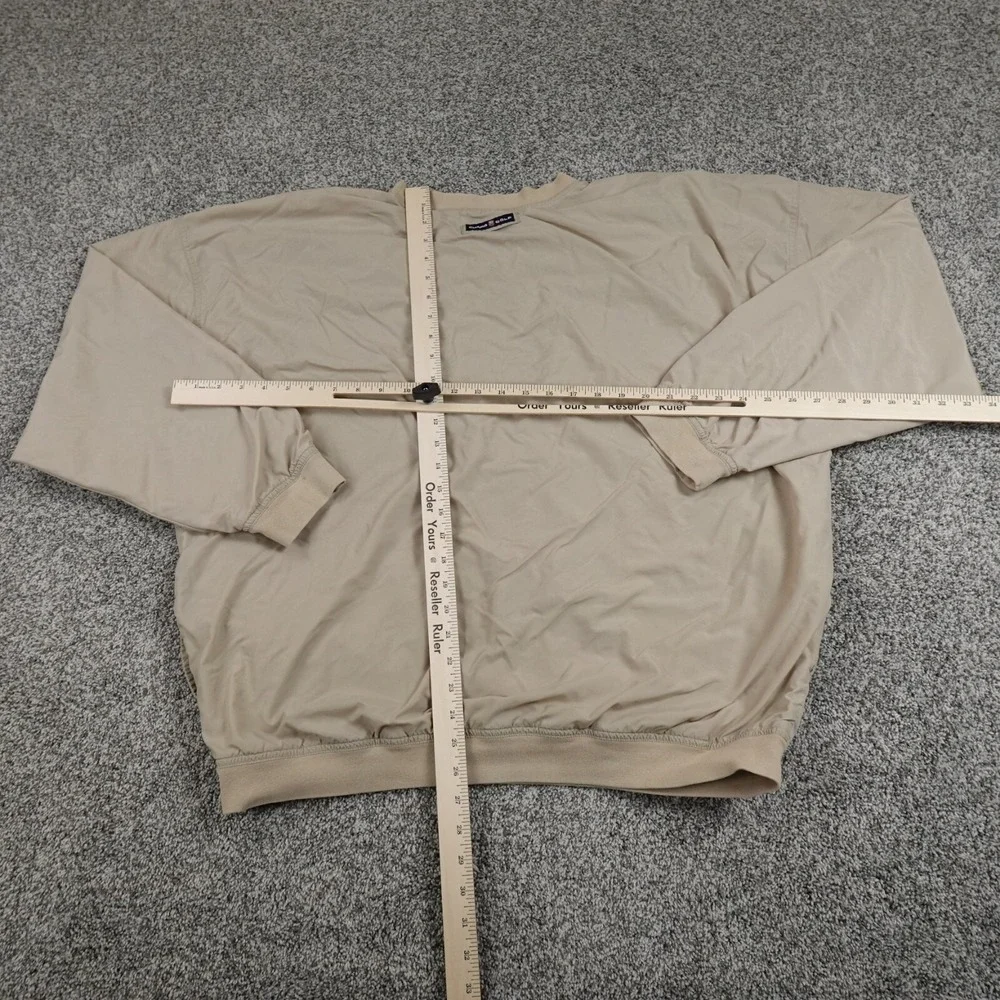 VTG Chaps Ralph Lauren Jacket Mens XL Beige Crest Lined Golf Windbreaker 90s Y2K